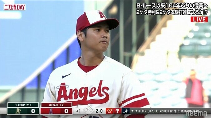 大谷翔平、104年ぶり偉業かけ「2番・投手」で二刀流先発 初回を三者凡退＆2奪三振の好投 1枚目