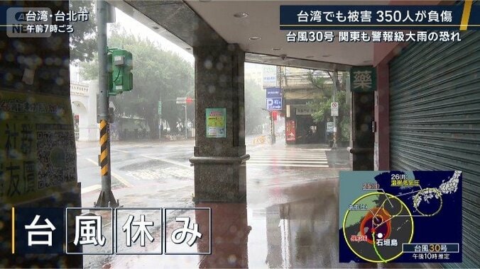 “台風休み”