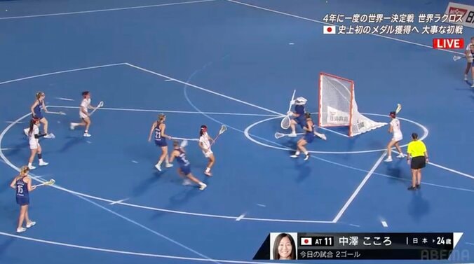 中澤こころ、豪快な“下方向フリーシュート”