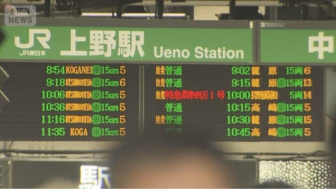 午前10時すぎ　上野駅