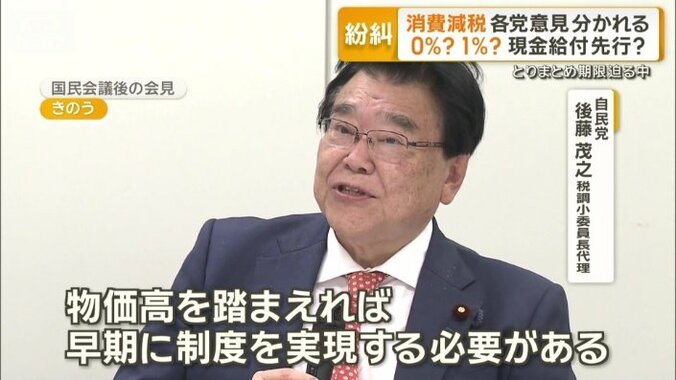 自民党　後藤茂之税調小委員長代理