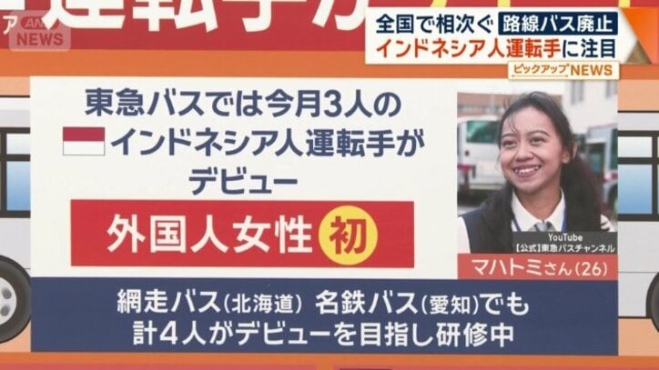 インドネシア人運転手がデビュー