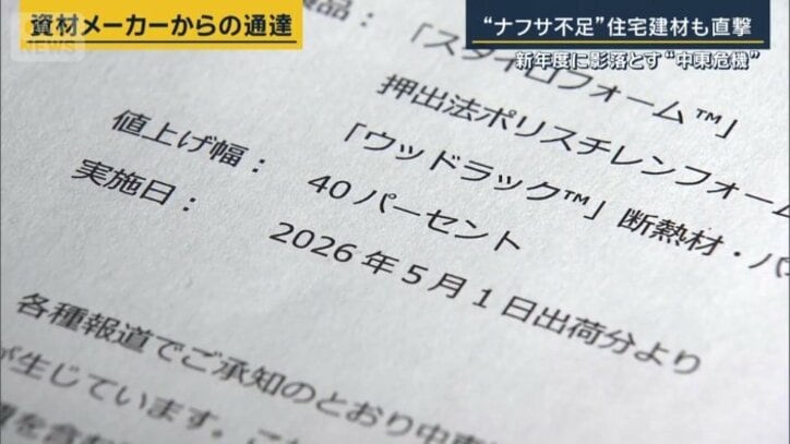資材メーカーからの通達