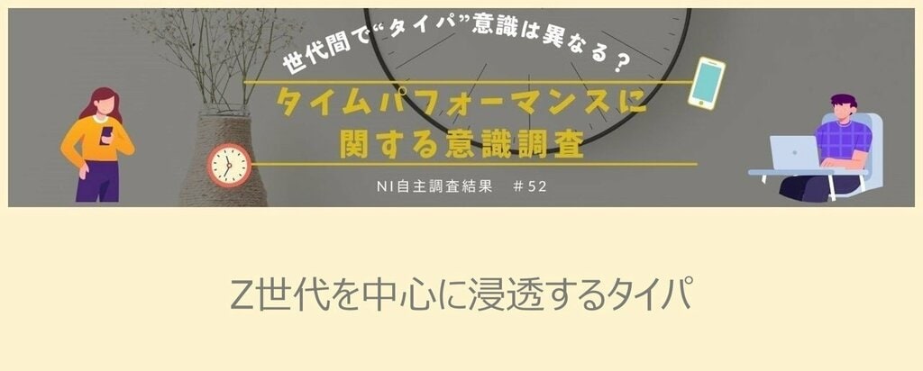 世代間の“タイパ”意識調査 1位「ながら動画視聴」3位「倍速視聴」 日本インフォメーション（株）調べ