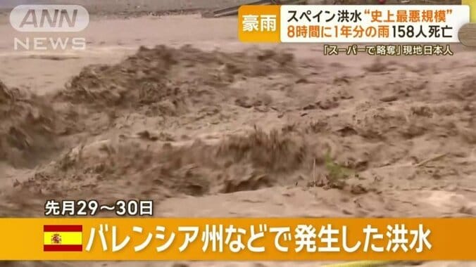 バレンシア州の豪雨被害