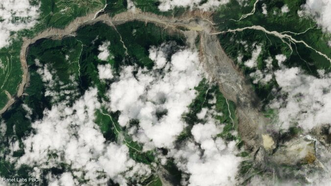 8月28日撮影　氷河崩落現場付近
