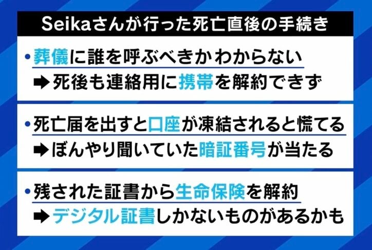 家に入れず…母と突然の別れ 死後に必要な備えは? サブスクなどの“デジタル遺品”への対策も