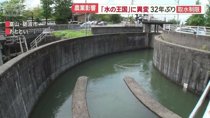 32年ぶり取水制限開始