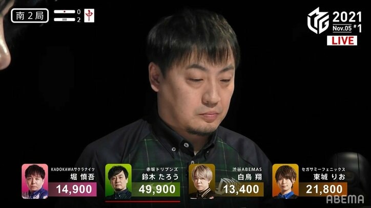 セオリー無視こそ“ゼウス”鈴木たろう、選択ズバリのトップに視聴者「なぜあの牌が切れたんだ?」と騒然/麻雀・Mリーグ