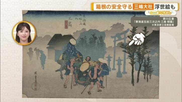 三嶋大社の鳥居が描かれている