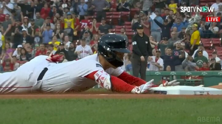 吉田正尚、走攻守に躍動！決勝打含む2安打3打点、打率.301に メジャー初三塁打で気迫のヘッドスライディングに地元ファン大歓声