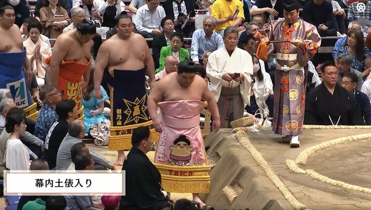 写真・画像】「この生物は何だ」伯乃富士、“異彩”を放つ化粧まわしに熱
