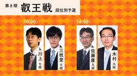 【中継】第8期叡王戦 段位別予選 佐藤康光九段-木村一基九段