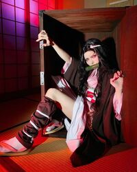 益若つばさが「鬼滅の刃」竈門禰豆子に変身！「クオリティ凄すぎ」「滅茶苦茶リアル」と驚嘆の声