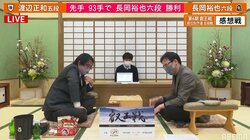 長岡裕也六段、渡辺正和五段下し2回戦突破 午後2時からもう一局／将棋・叡王戦