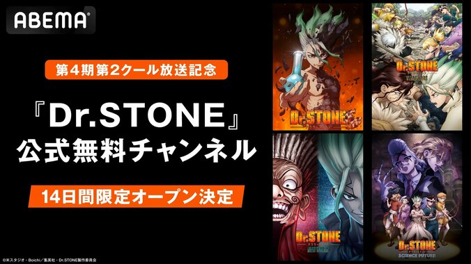 【写真・画像】『Dr.STONE』公式無料チャンネルがABEMAに“14日間”限定オープン！シリーズ全話を一挙放送　1枚目