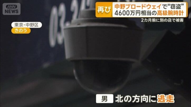 男は北の方向に逃走