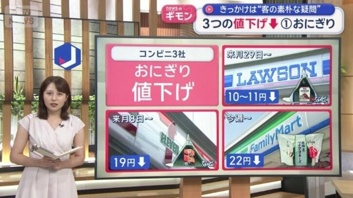 大手3社でおにぎりを値下げ