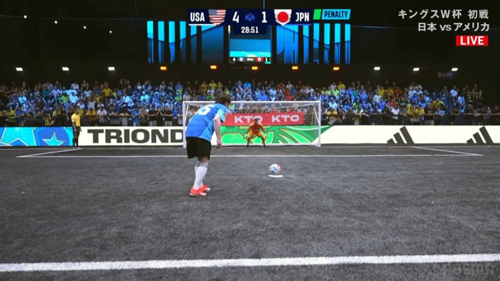 PKを蹴る加藤純一