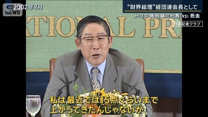 奥田碩氏(2002年)
