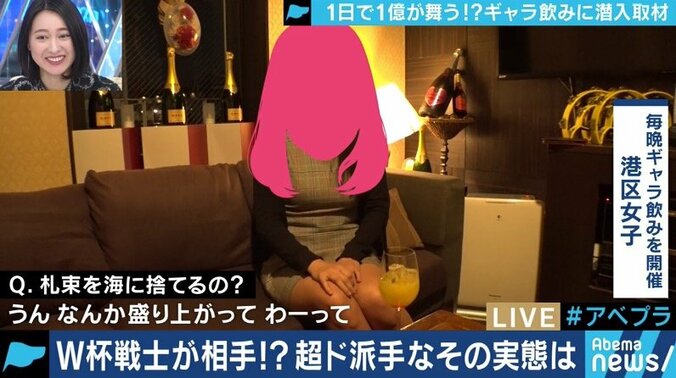 誰もが知る経営者やスポーツ選手たちも？札束が飛び交う「ギャラ飲み」で生計を立てる”港区女子” 1枚目