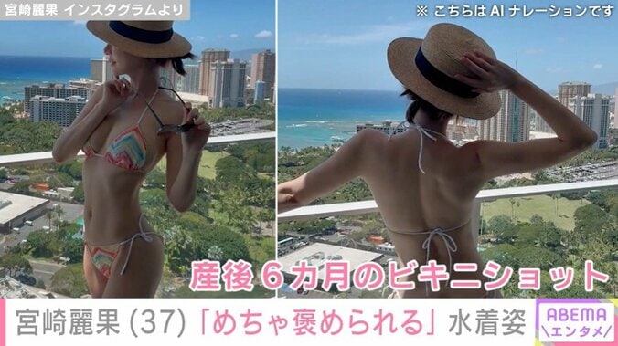 宮崎麗果、産後6カ月のビキニショット