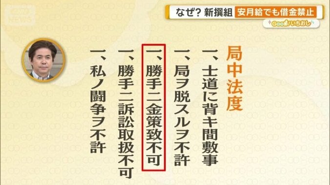 新撰組の局中法度