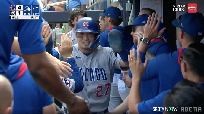 【写真・画像】内野安打でまさか！鈴木誠也が「二塁から得点」間一髪の“神走塁”をMLB公式が称賛 「PCAより速い！」驚きの本塁生還にX沸騰　1枚目