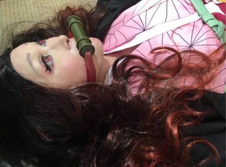 叶美香「鬼滅の刃」コスプレ第3弾は“幻の禰豆子”！ ファンのリクエストに「少しでも癒されて」