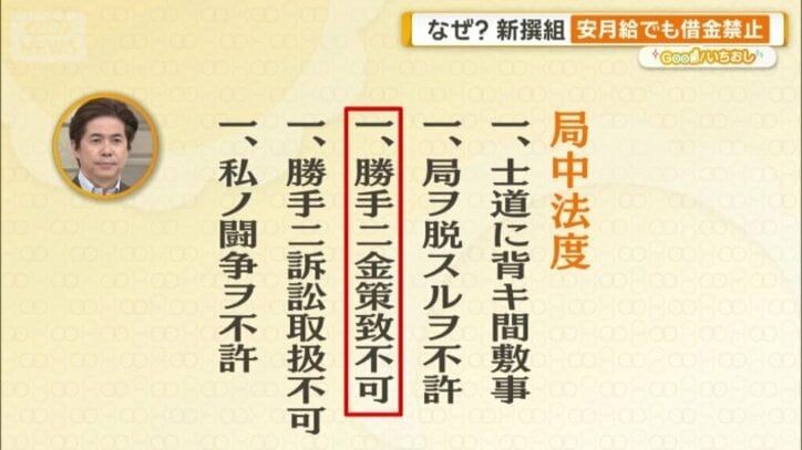新撰組の局中法度