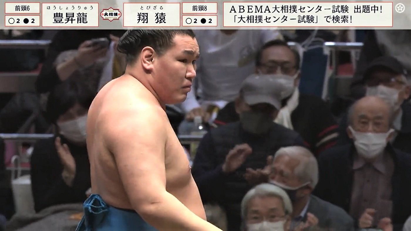 強烈な張り手に「激おこだ」豊昇龍が鬼の形相 「ドルジが出てる