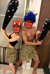 辻希美、夫婦で鬼のコスプレ　夫・太陽は半裸で「振り切ったわ」