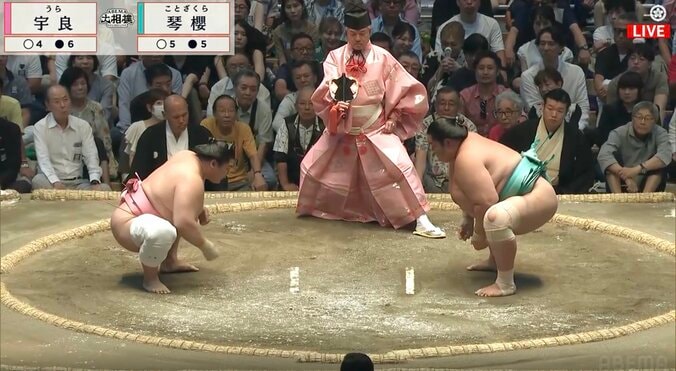 審判の後ろにひょっこり…94歳大物芸能人にネット騒然 酷暑の中でも“元気ハツラツな姿”に「師匠来てますね!」「親方の真後ろ」 2枚目