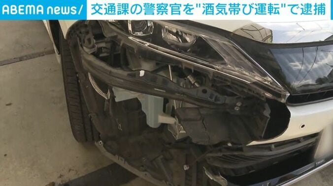 破損した車