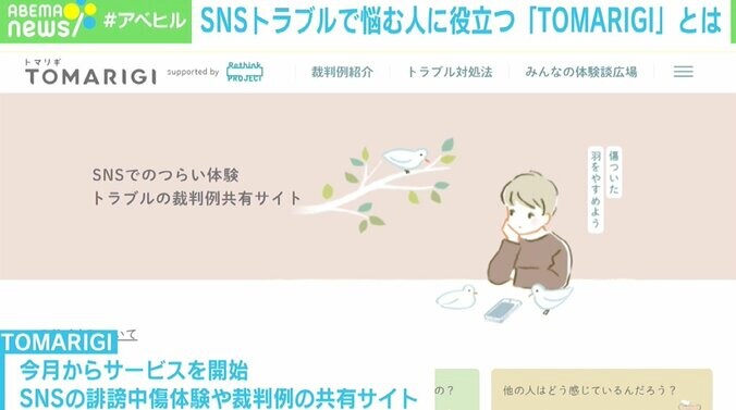 SNSの誹謗中傷体験や裁判例を共有するサイト「TOMARIGI」が公開 共同制作者の関口舞氏「似た事例を知れば距離をおけるのでは」 1枚目