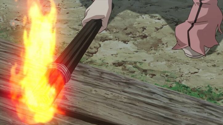 アニメ「Dr.STONE」第19話、先行カット&あらすじ公開 司軍の襲撃を日本刀で迎え撃つ千空たち…!