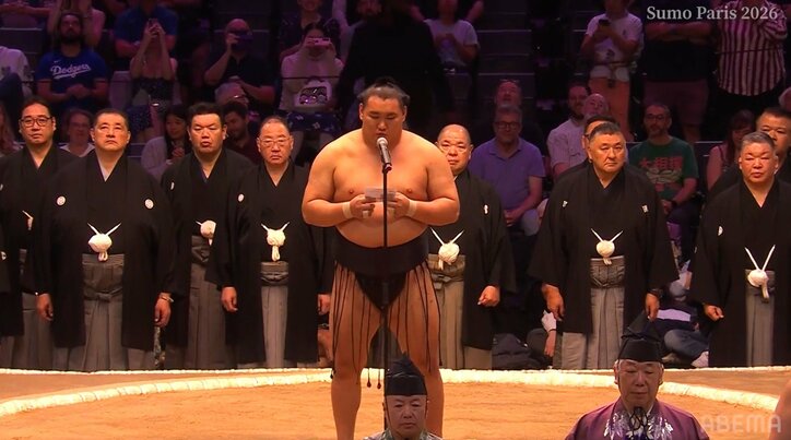フランス語でファンに挨拶した豊昇龍