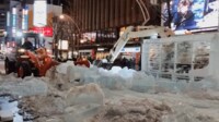 【映像】迫力！ススキノで氷像解体の瞬間