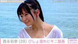 雑誌副編集長グラドル・西永彩奈、“びしょ濡れ”ビキニ姿に絶賛の声「はい女神！」めためたかわいい！」