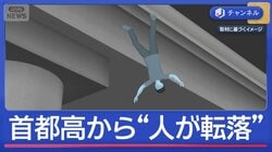 首都高速から人が“20m真下”川に転落…自力で泳いで助かる