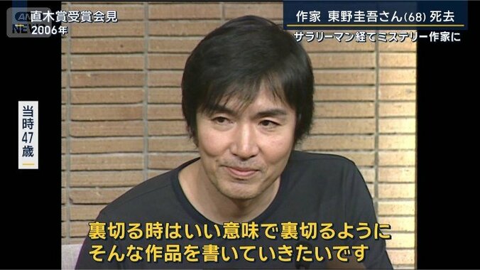 東野圭吾さん（当時47）