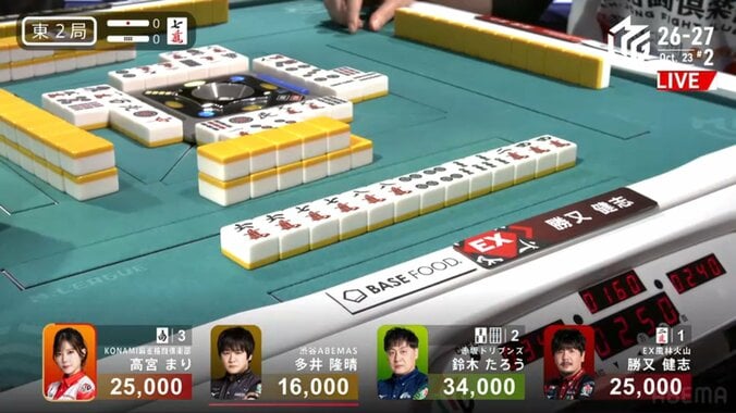 闇夜でバッサリ！勝又健志、ダマテンからの満貫