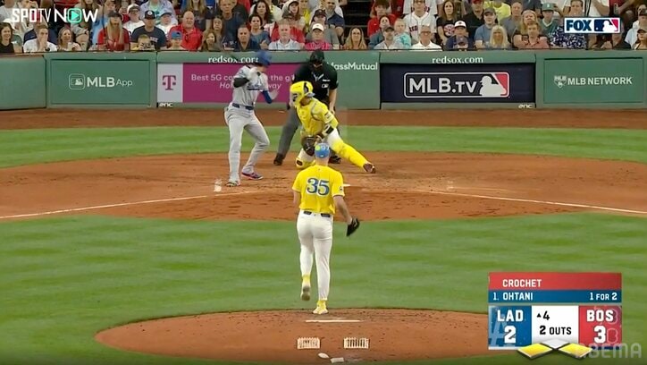 【写真・画像】大谷翔平が156キロを「打ち砕いた」 “爆速”打球の衝撃175キロ弾をド軍番記者も驚きをもって伝える　1枚目