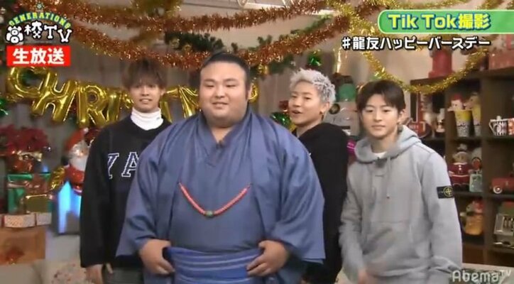 GENERATIONSが話題の力士・貴景勝＆貴源治とTikTok撮影で大盛り上がり！完成した映像に「かわいい」の声殺到