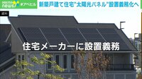 【映像】“太陽光パネル”設置義務化に懸念