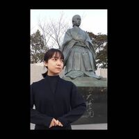 上白石萌音、“篤姫”銅像との2ショット公開 大河への想いを語る「登場はまだ少し先。そわそわ待ちます」