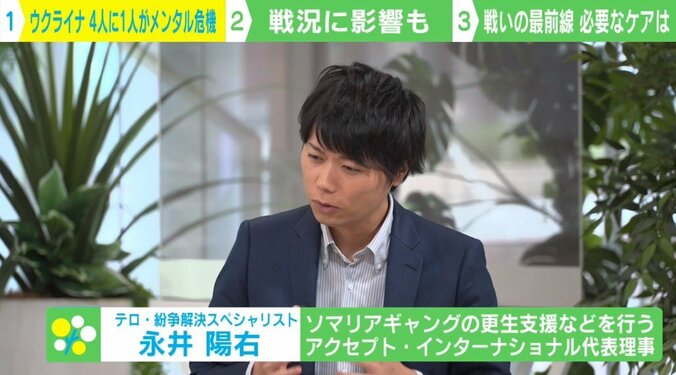 ウクライナ 4人に1人がメンタル危機 「攻撃された時刻が近づくと震えや吐き気」“心の傷”は治るのか 4枚目