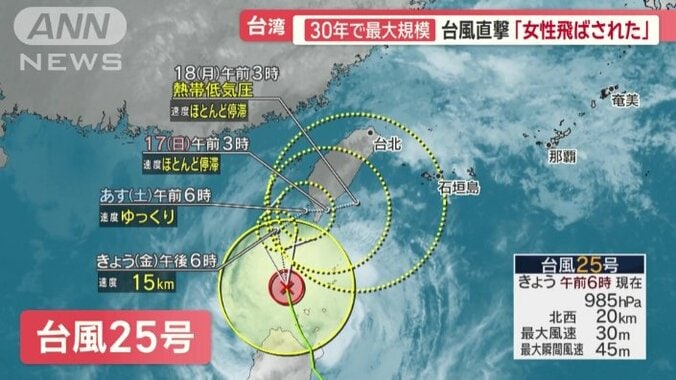 沖縄にも近づく恐れ