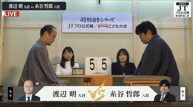 渡辺明九段VS糸谷哲郎八段が準決勝で激突！藤井聡太JT杯覇者との決勝戦に進出するのはどっちだ／将棋・JT杯 1枚目