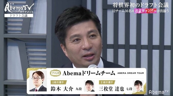 将棋界初のドラフト会議開催！全12チーム・36棋士が決定　藤井聡太七段は2チーム競合／将棋・AbemaTVトーナメント 15枚目